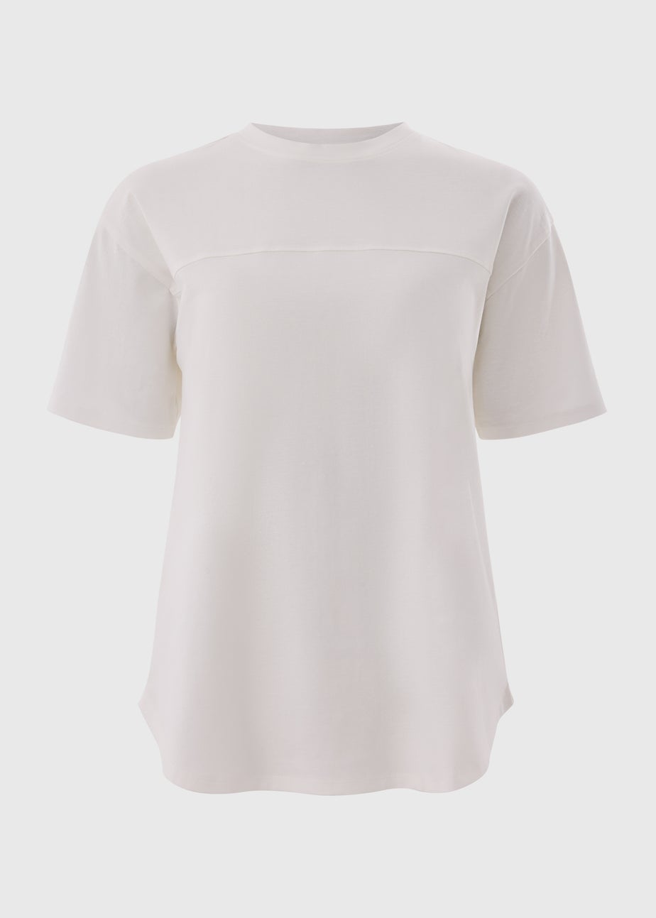 Cream Longline T-Shirt
