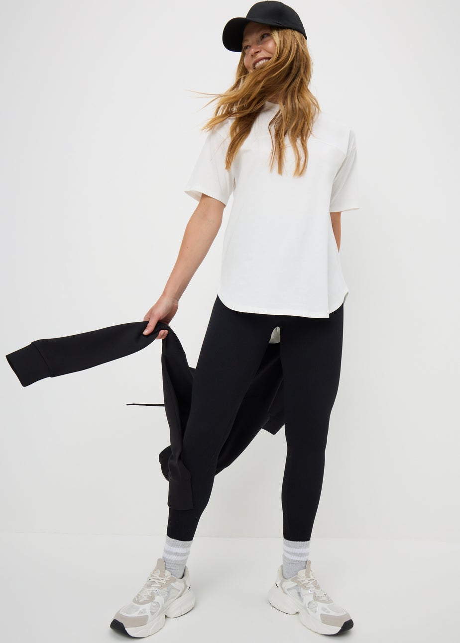 Cream Longline T-Shirt