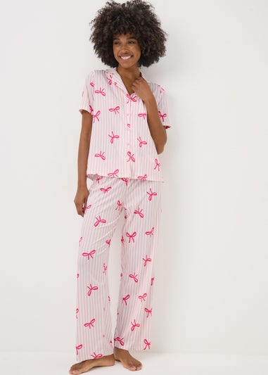 Pink Bow Pyjama Set