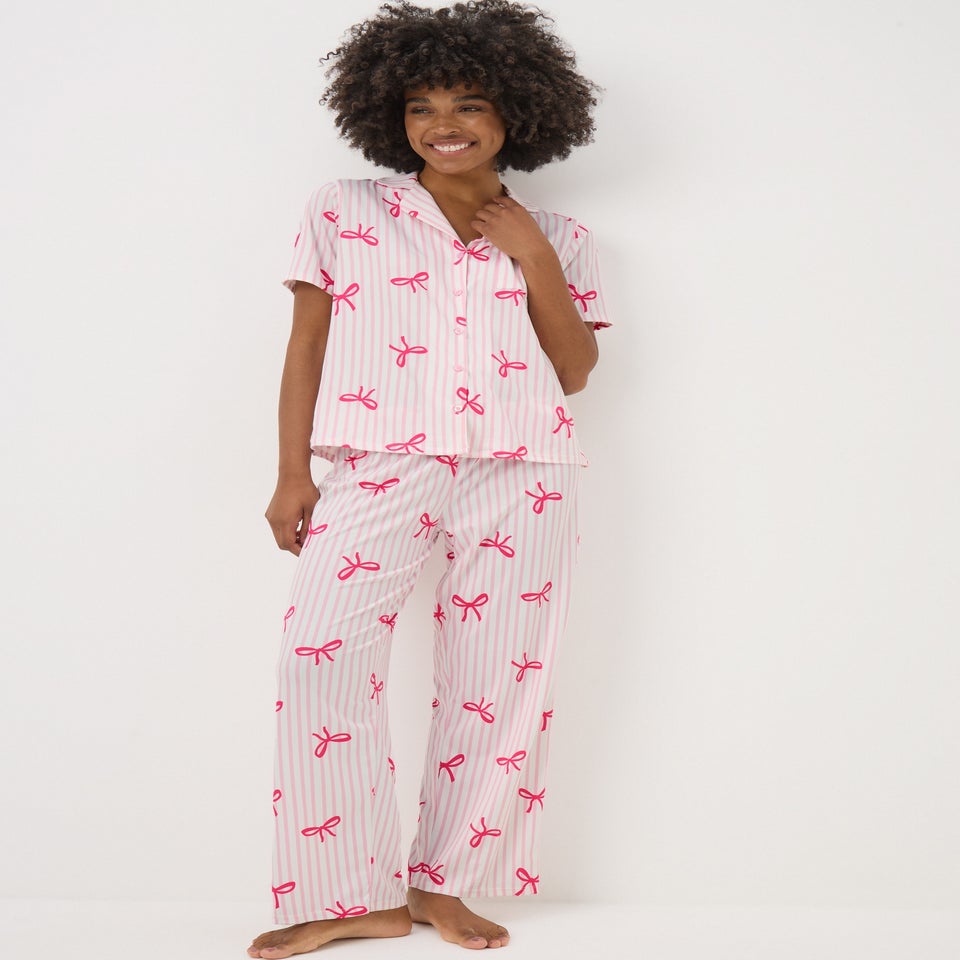 Pink Bow Pyjama Set