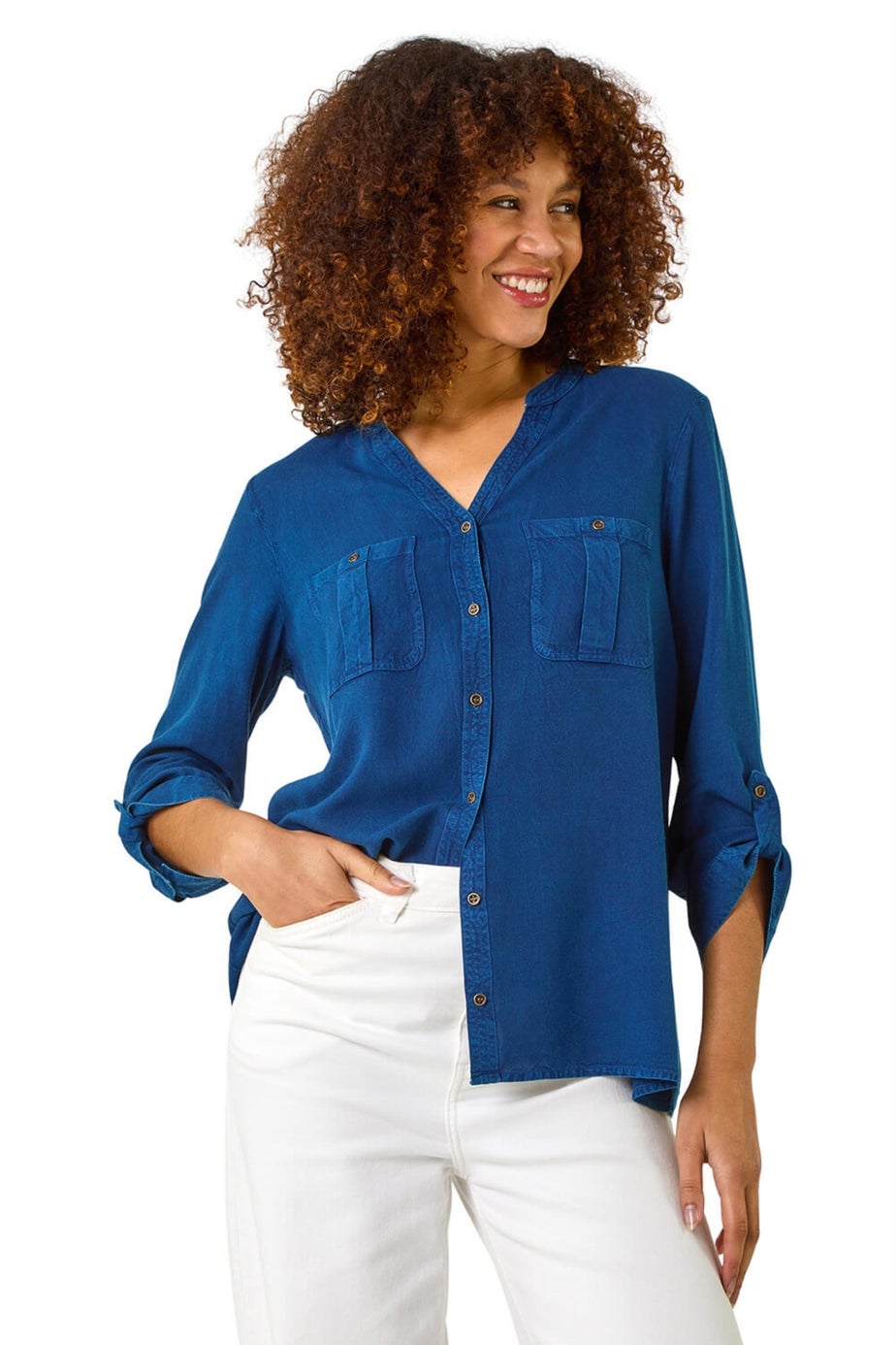 Roman Denim Buttoned Pocket Shirt