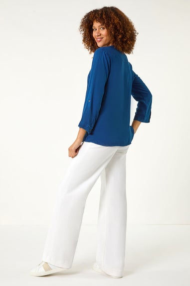 Roman Denim Buttoned Pocket Shirt