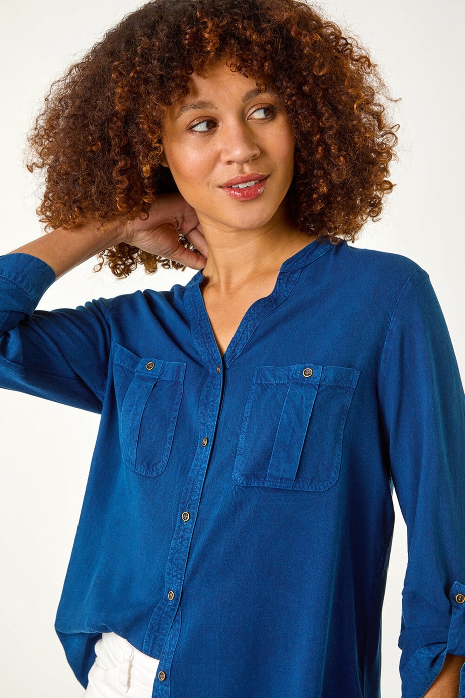 Roman Denim Buttoned Pocket Shirt