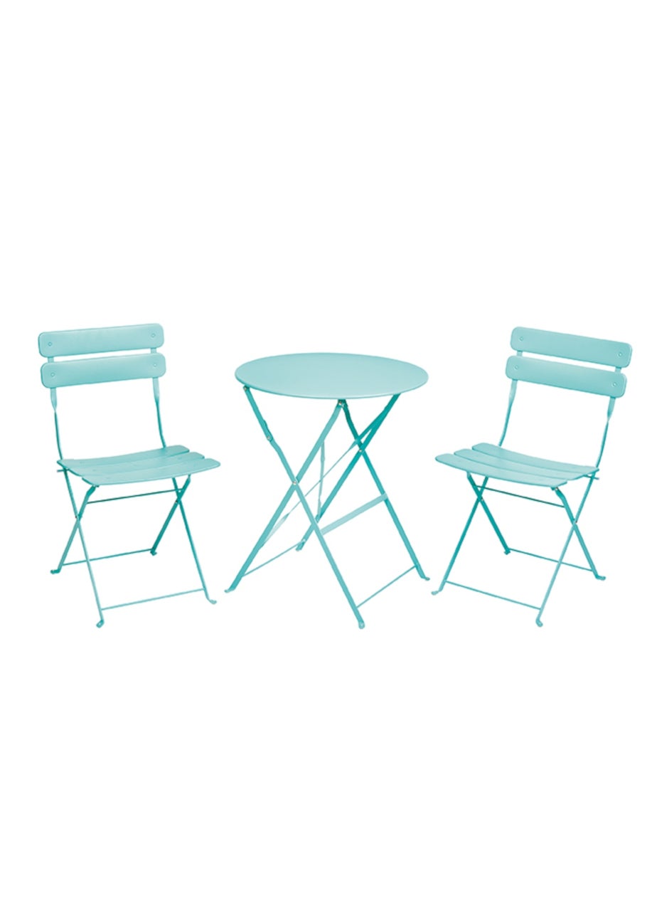 Premier Decorations Reims 2 Seater Metal Bistro Set Aqua