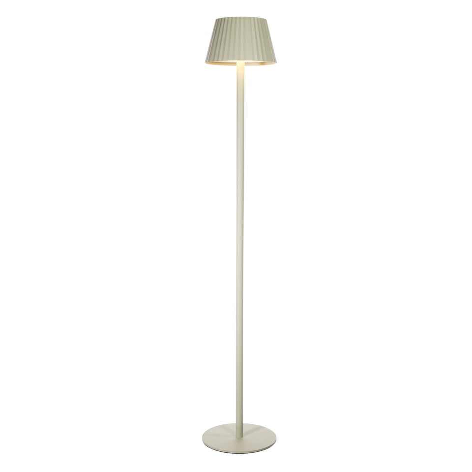 Premier Decorations Sage Green 20 LED Aluminium USB Rechargeable Touch Activated Standing Lamp