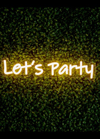 Premier Decorations LED Neon Lets Party Wall Sign