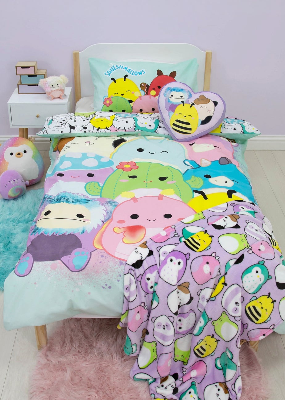 Squishmallows Multi Flash Polycotton Duvet Cover Set
