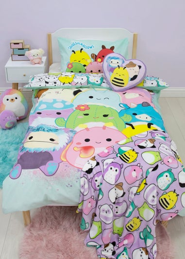 Squishmallows Multi Flash Polycotton Duvet Cover Set