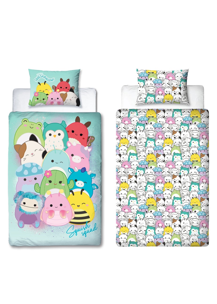 Squishmallows Multi Flash Polycotton Duvet Cover Set