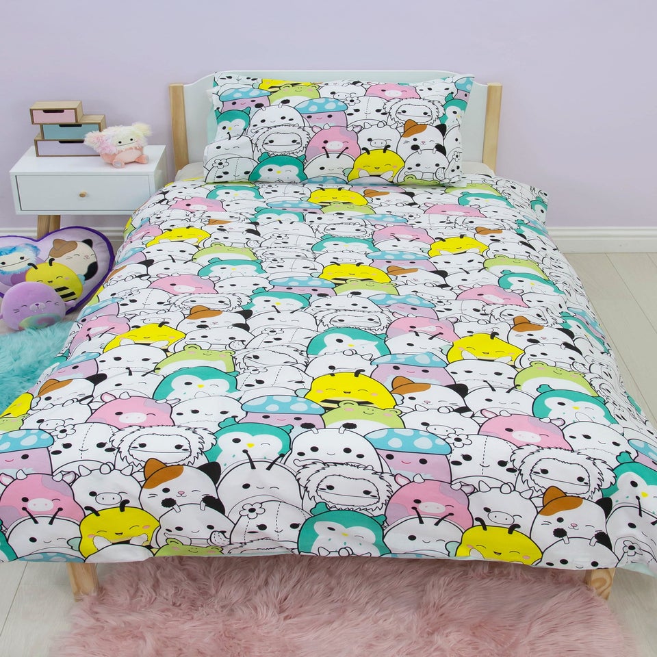 Squishmallows Multi Flash Polycotton Duvet Cover Set