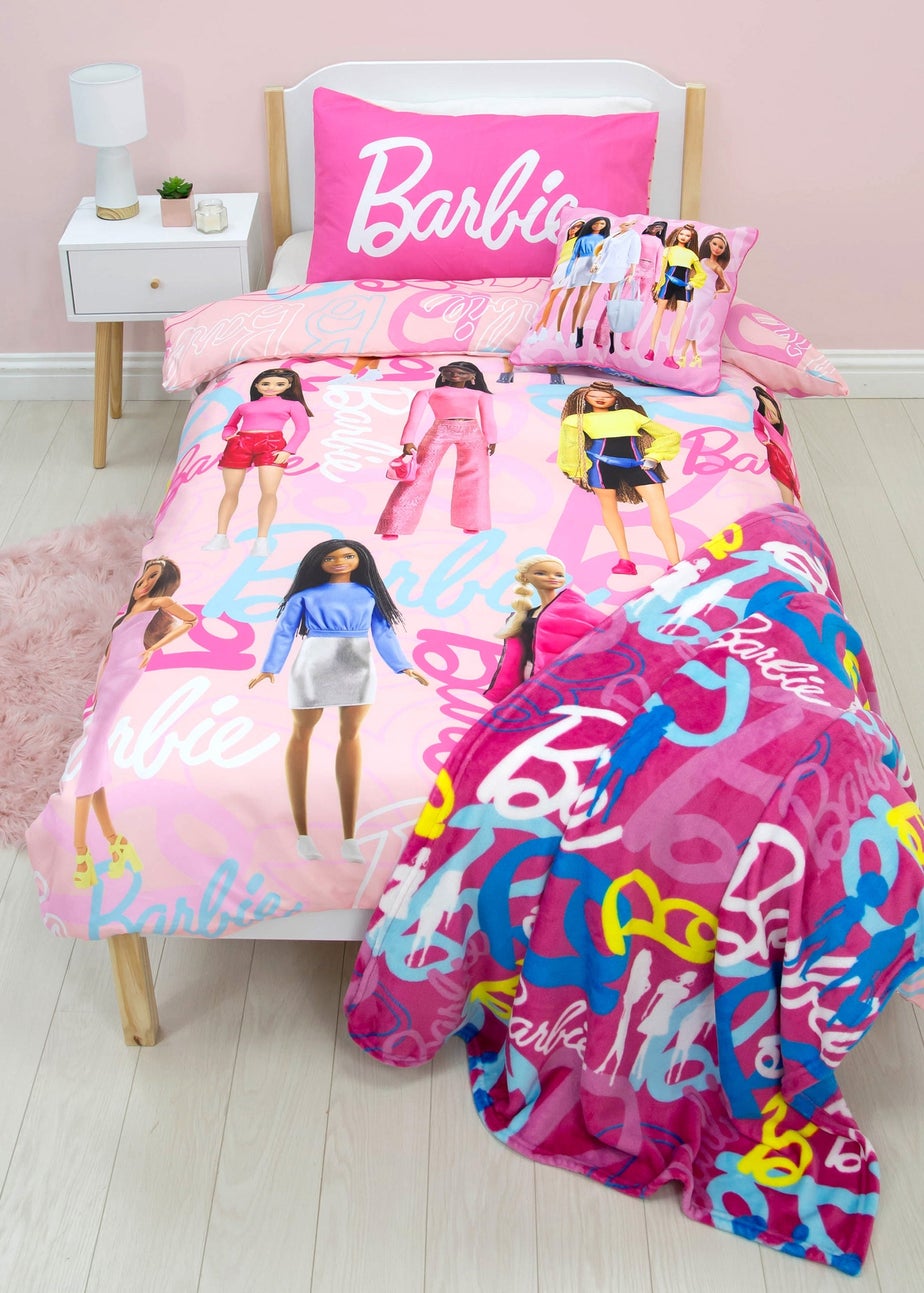 Barbie Pink Unboxed Brushed Microfibre Duvet Cover Set