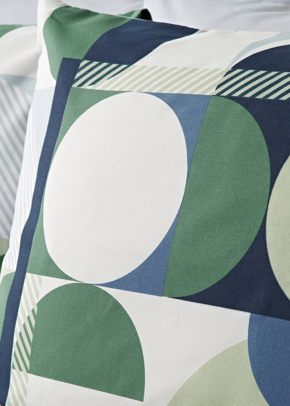 Blue Geometric Duvet Set