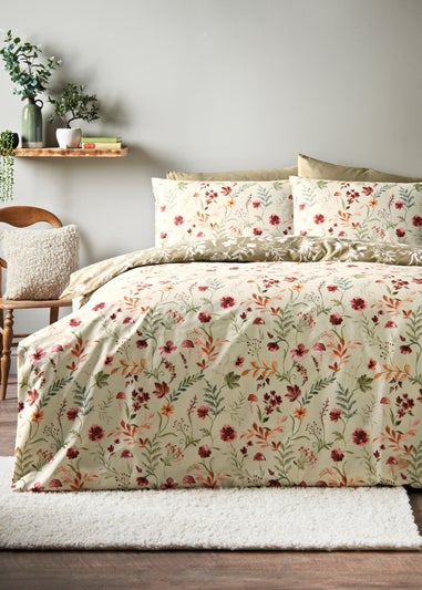 Green Floral Duvet Set