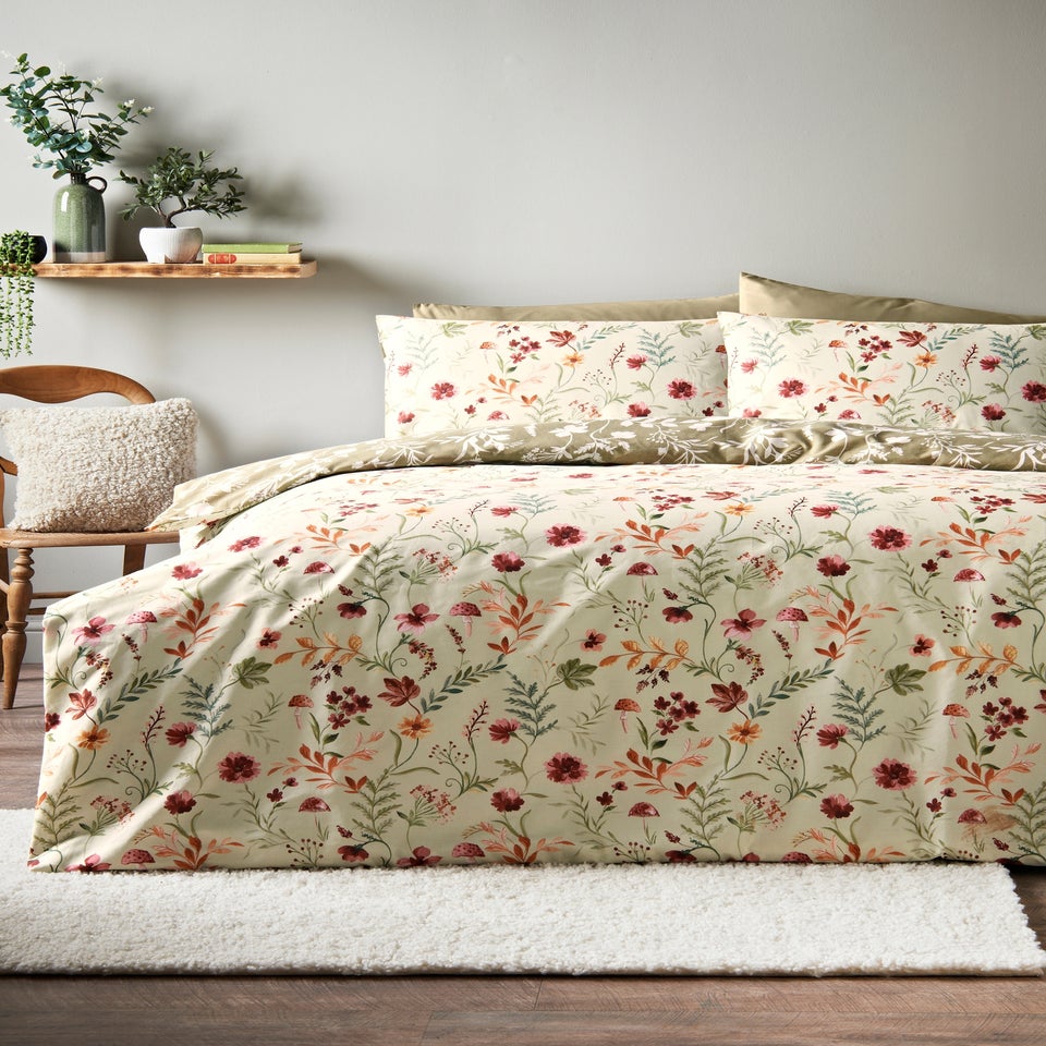 Green Floral Duvet Set