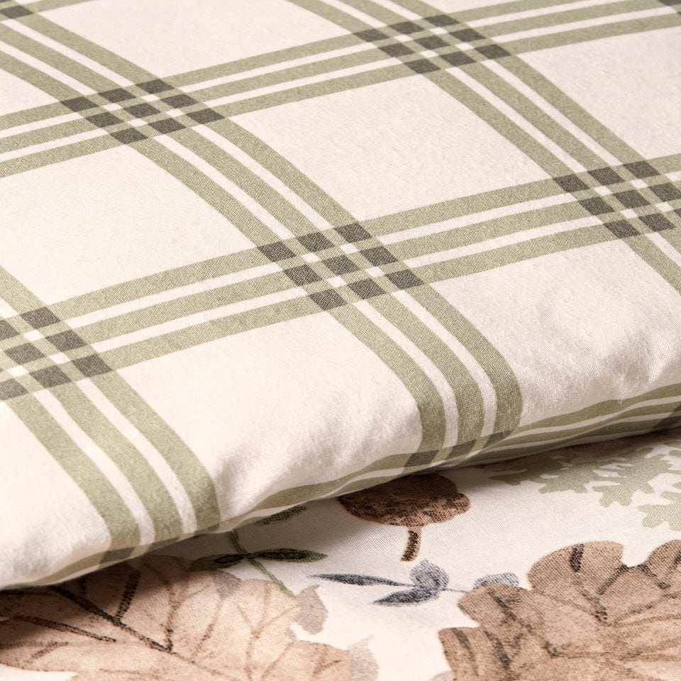 Green Falling Leaves Duvet Set