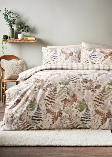 Green Falling Leaves Duvet Set