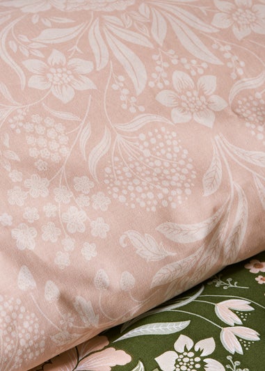 Green Vintage Floral Duvet Set