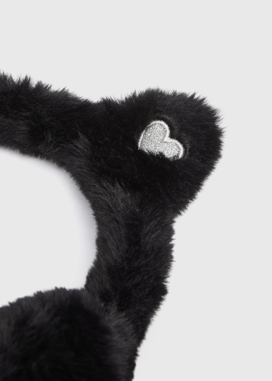 Kids Black Cat Ear Muffs