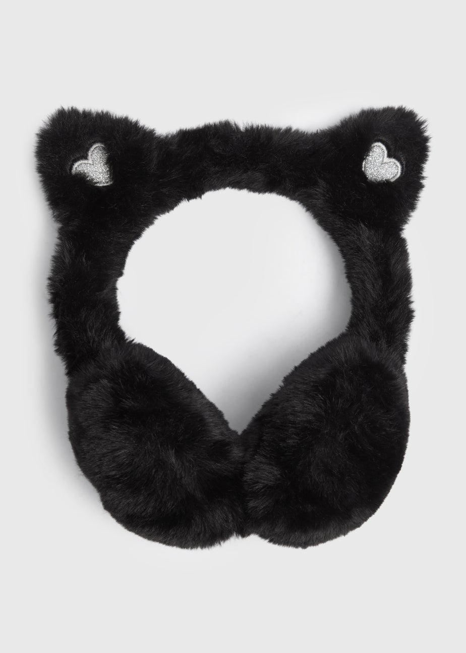 Kids Black Cat Ear Muffs