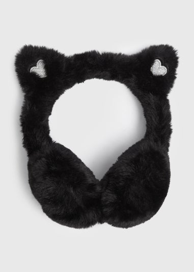 Kids Black Cat Ear Muffs