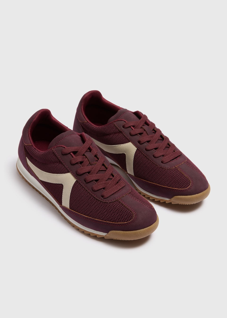Burgundy Retro Trainers