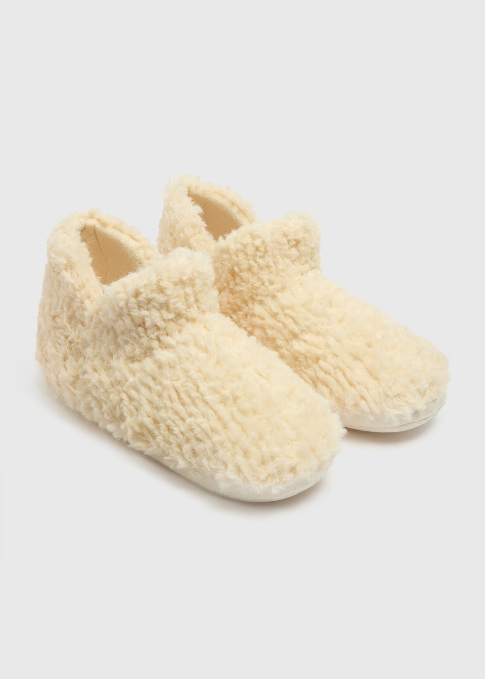 Cream Slipper Boots
