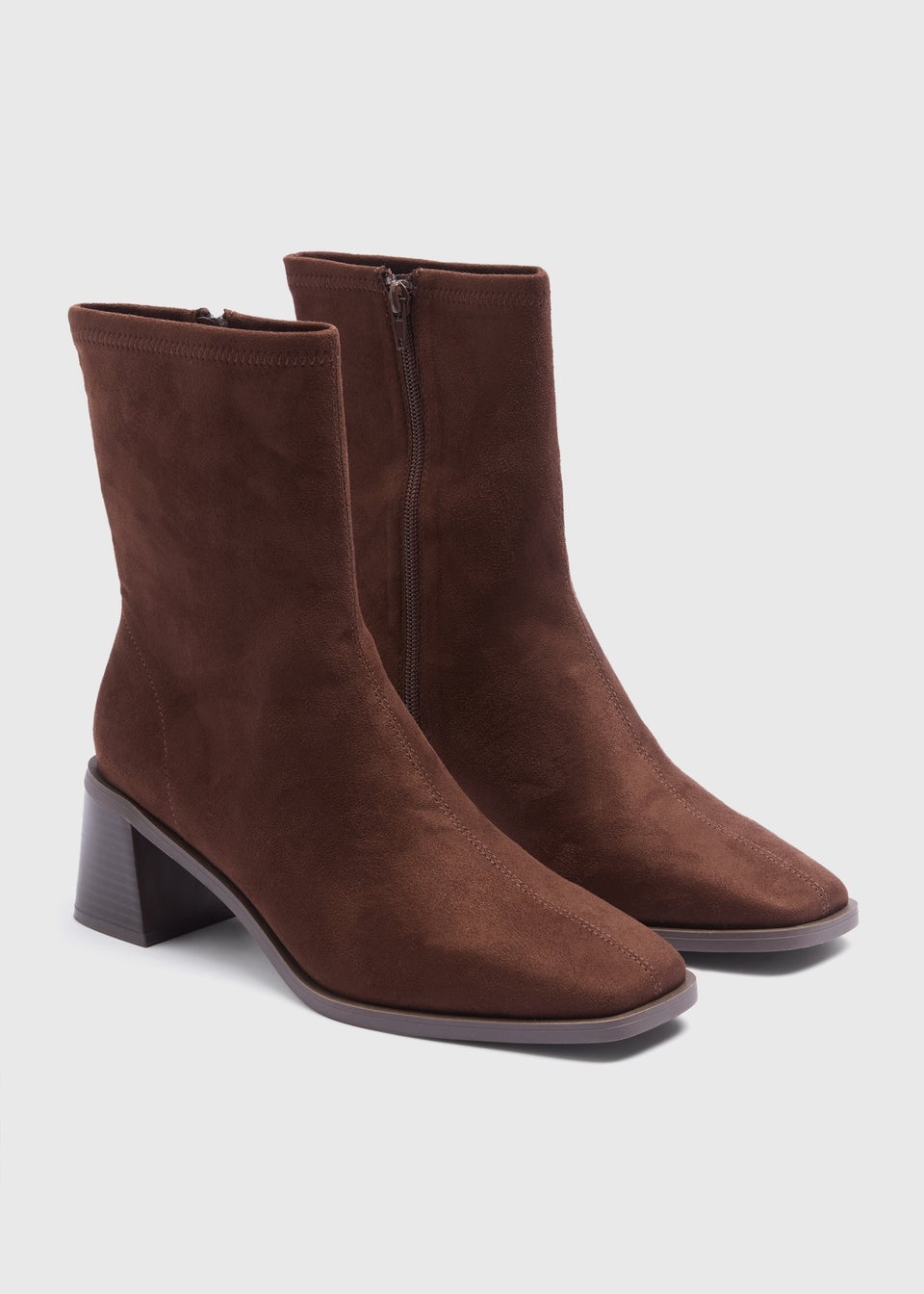 Brown Sock Ankle Boot