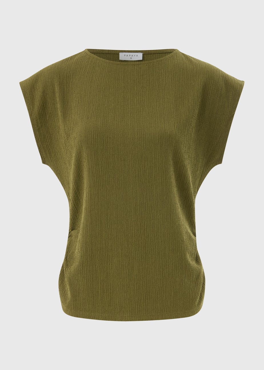 Green Textured Co-Ord Top