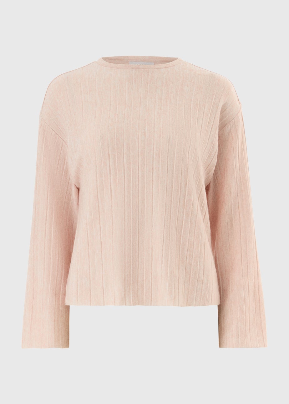 Pink Soft Touch Pleated High Neck Top