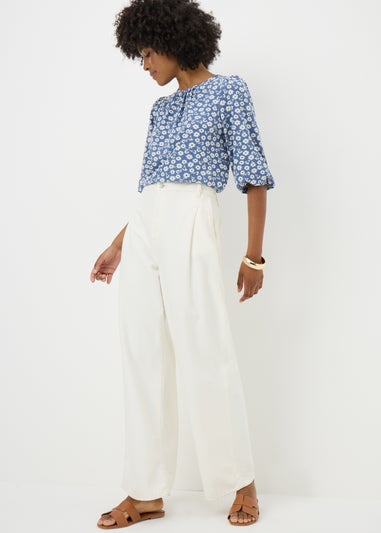 Blue Ditsy Floral Blouse