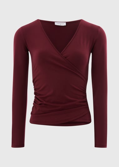 Burgundy Wrap Top