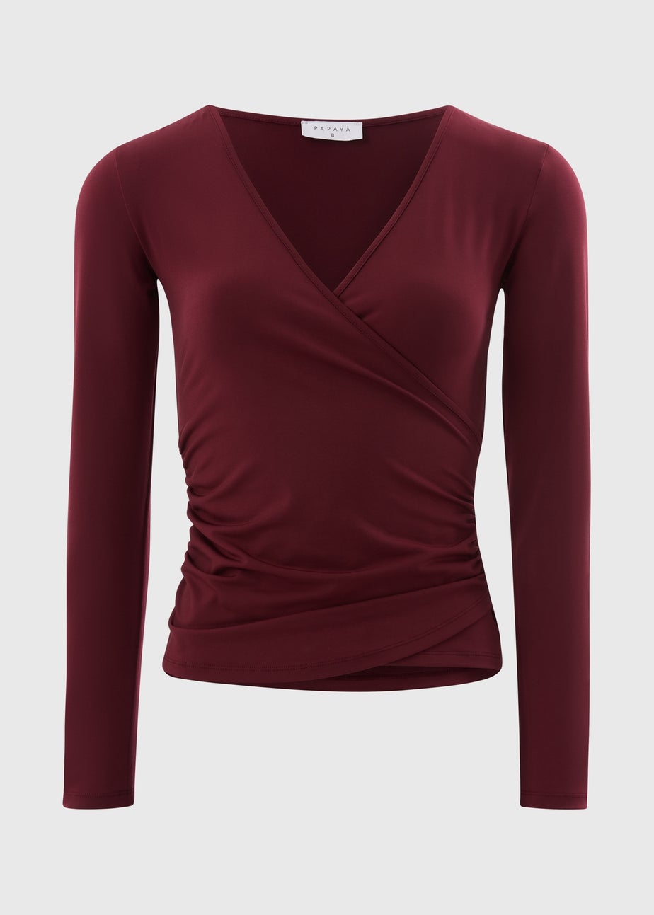 Burgundy Wrap Top