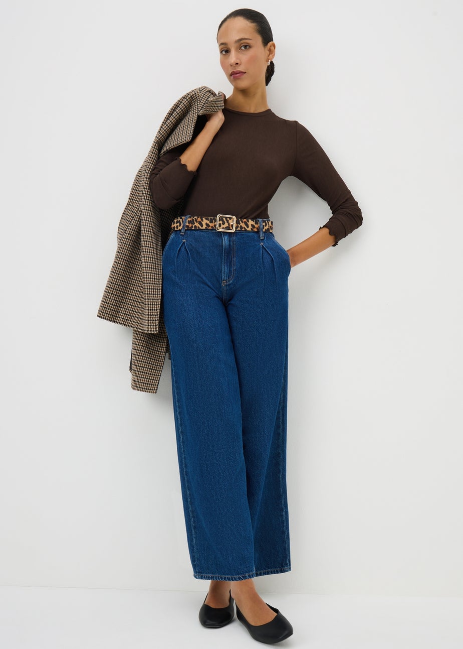 Chocolate Long Sleeve Mesh Top