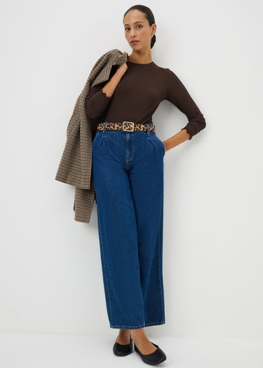 Chocolate Long Sleeve Mesh Top