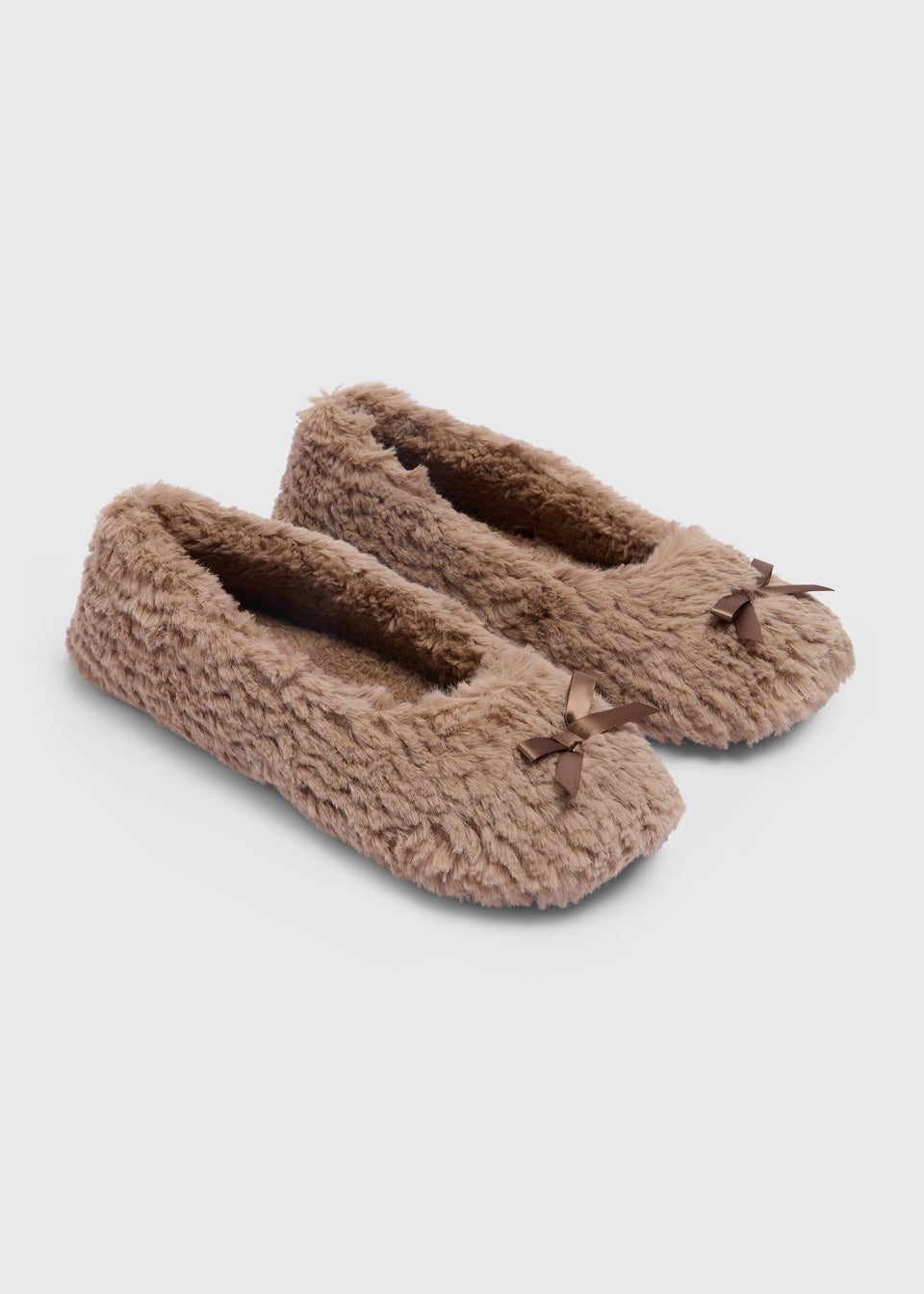 Brown Teddy Fleece Slipper Socks