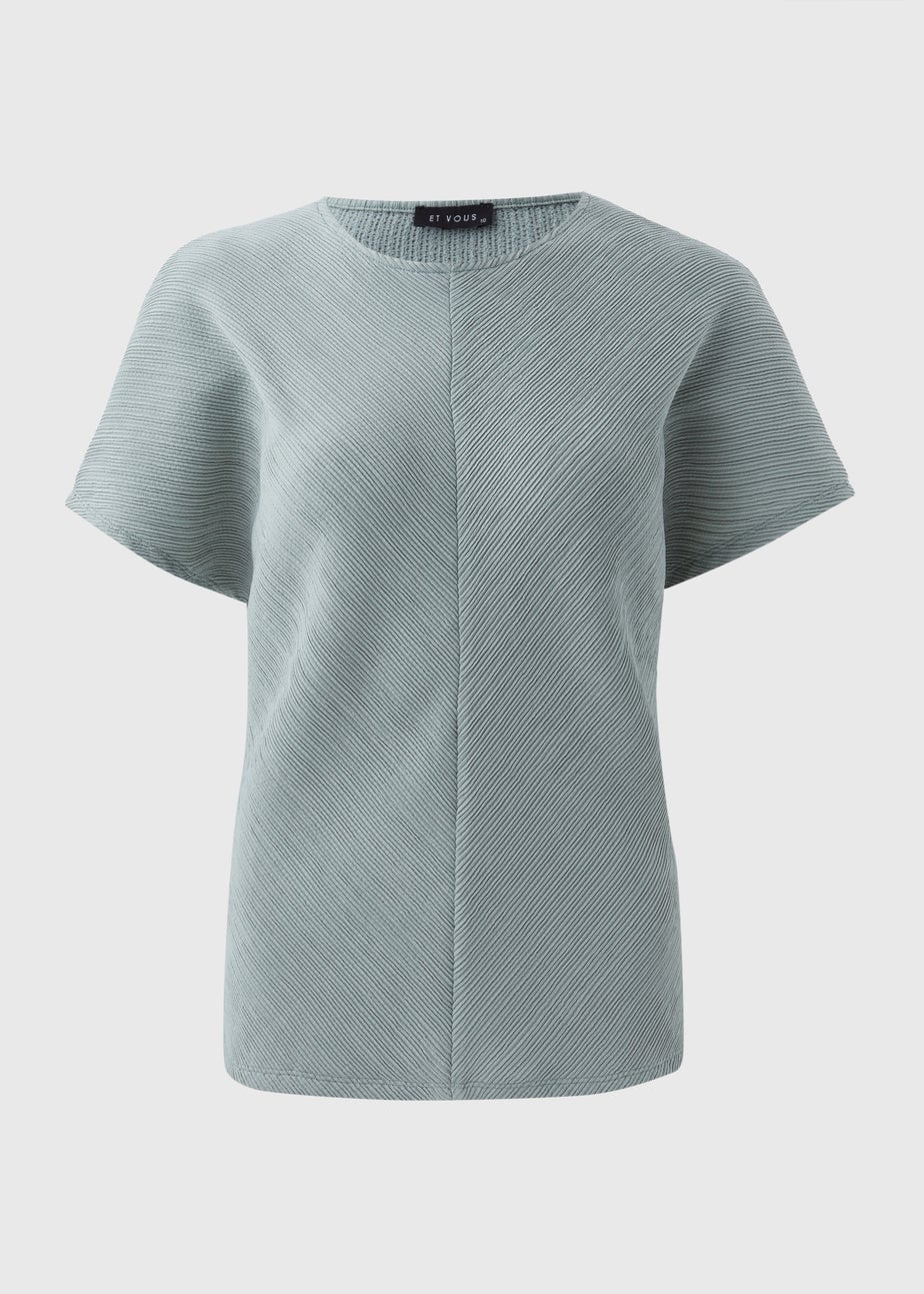 Et Vous Sage Plisse Co Ord T-Shirt