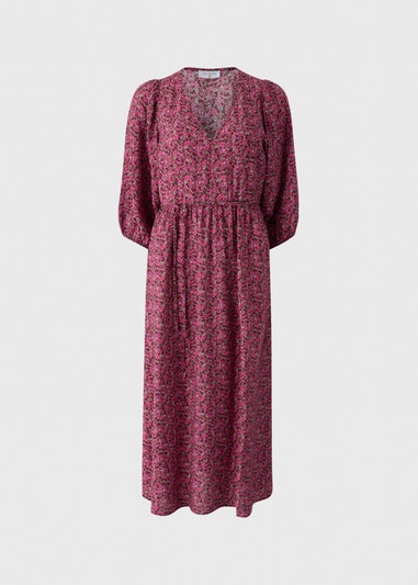 Pink Ditsy Floral Dress