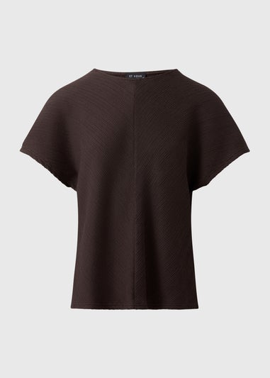 Et Vous Brown Plisse Co Ord Top