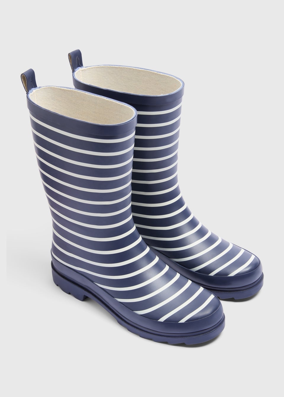 Navy Stripe Wellies