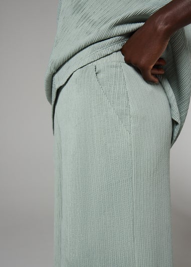 Et Vous Sage Plisse Co Ord Trousers