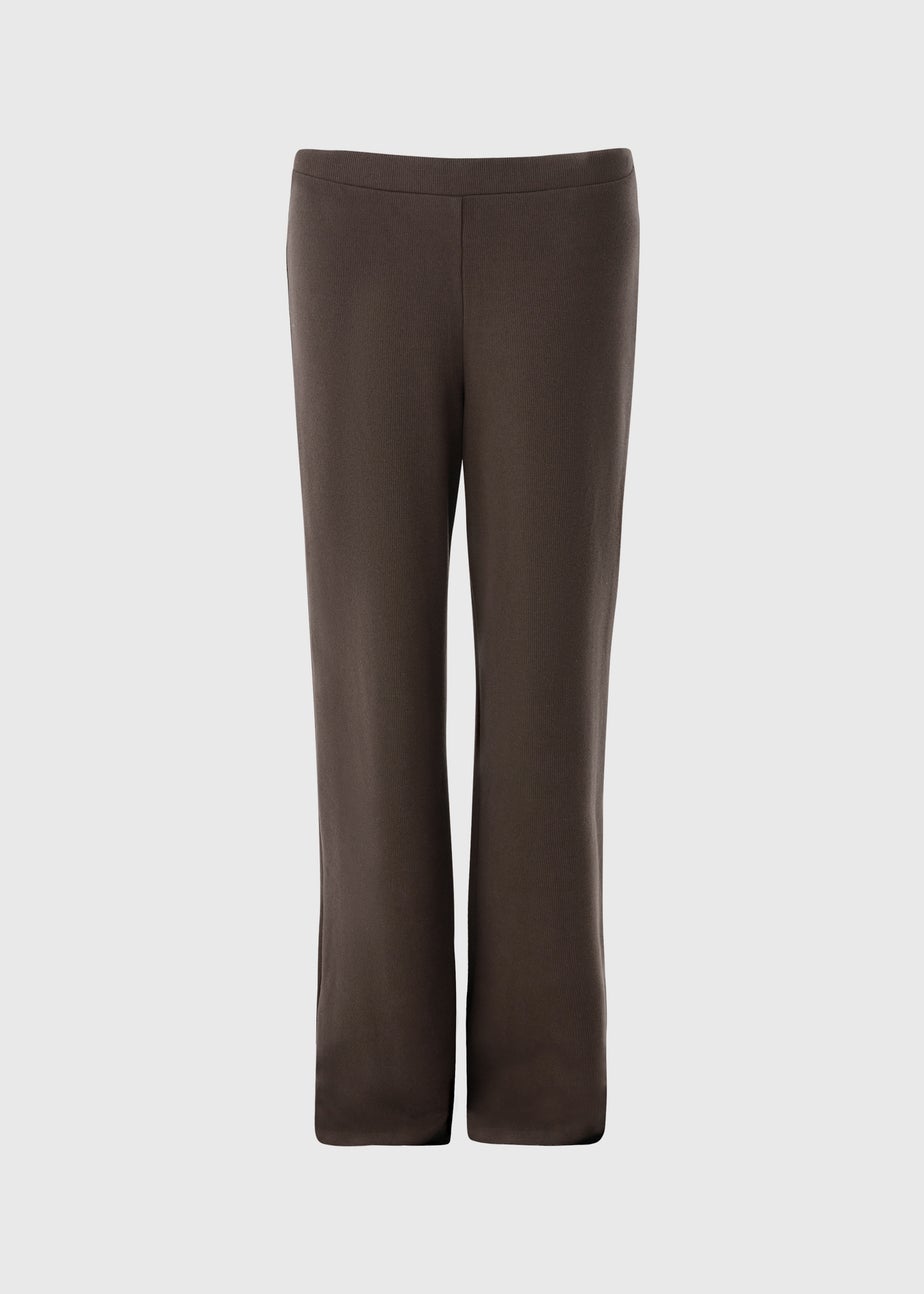 Chocolate Soft Touch Co Ord Trousers