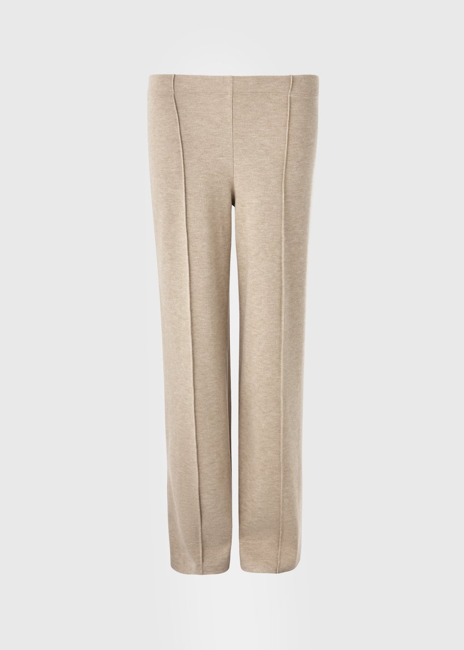 Beige Soft Touch Co Ord Trousers