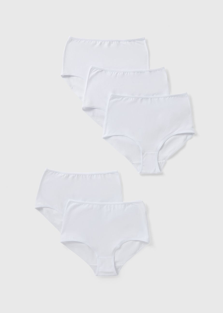 5 Pack White Full Knickers