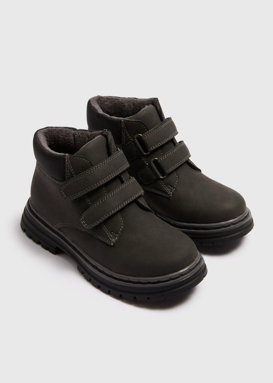 Boys Black Hiker Boots (Younger 10-Older 6)