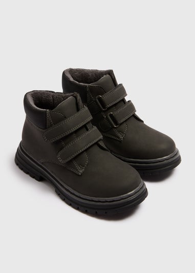 Boys Black Hiker Boots (Younger 10-Older 6)