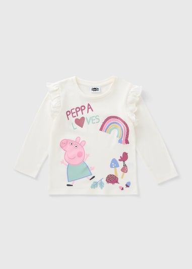 Peppa Pig Girls Cream Loves Top (1-7yrs)