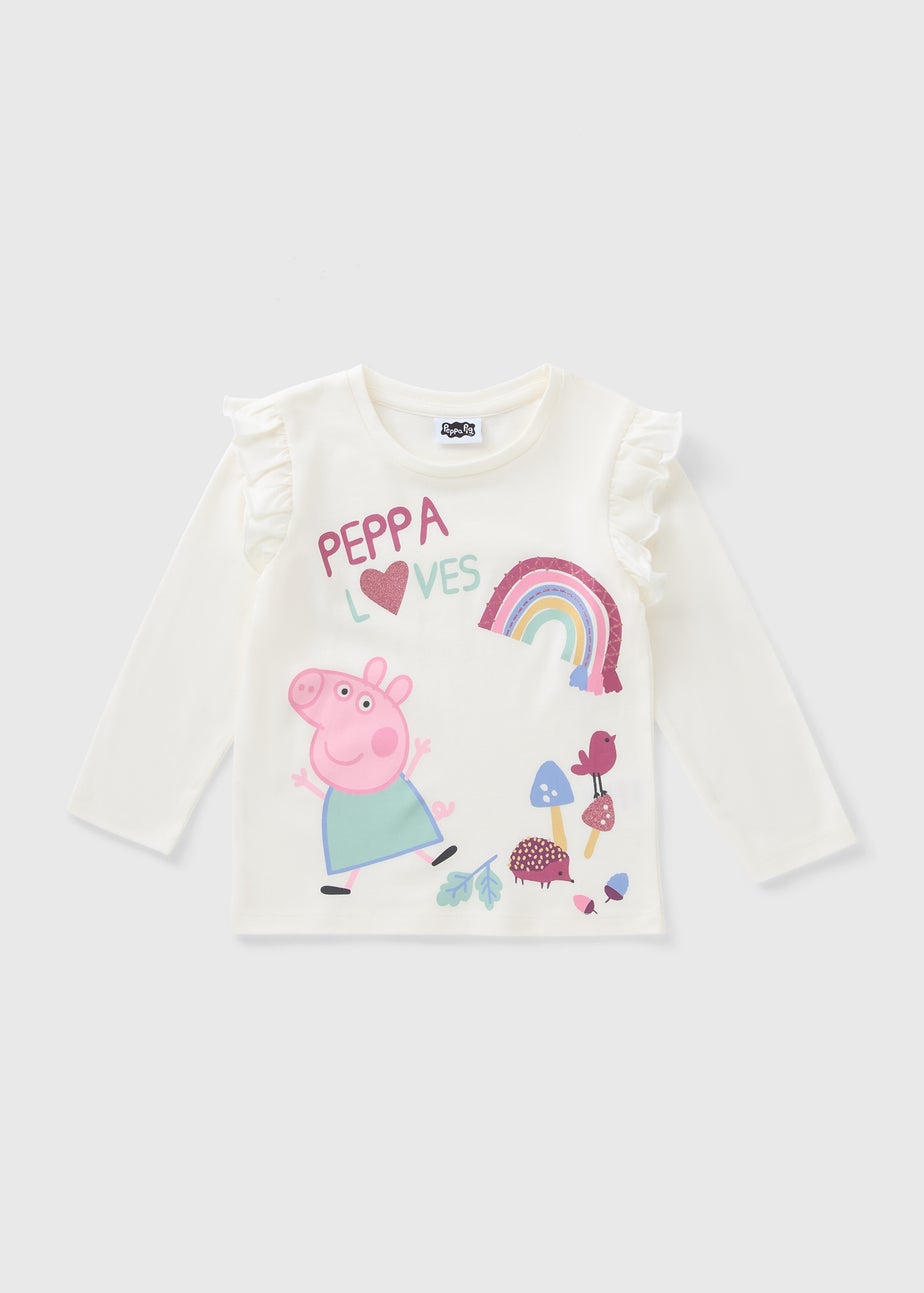 Peppa Pig Girls Cream Loves Top (1-7yrs)
