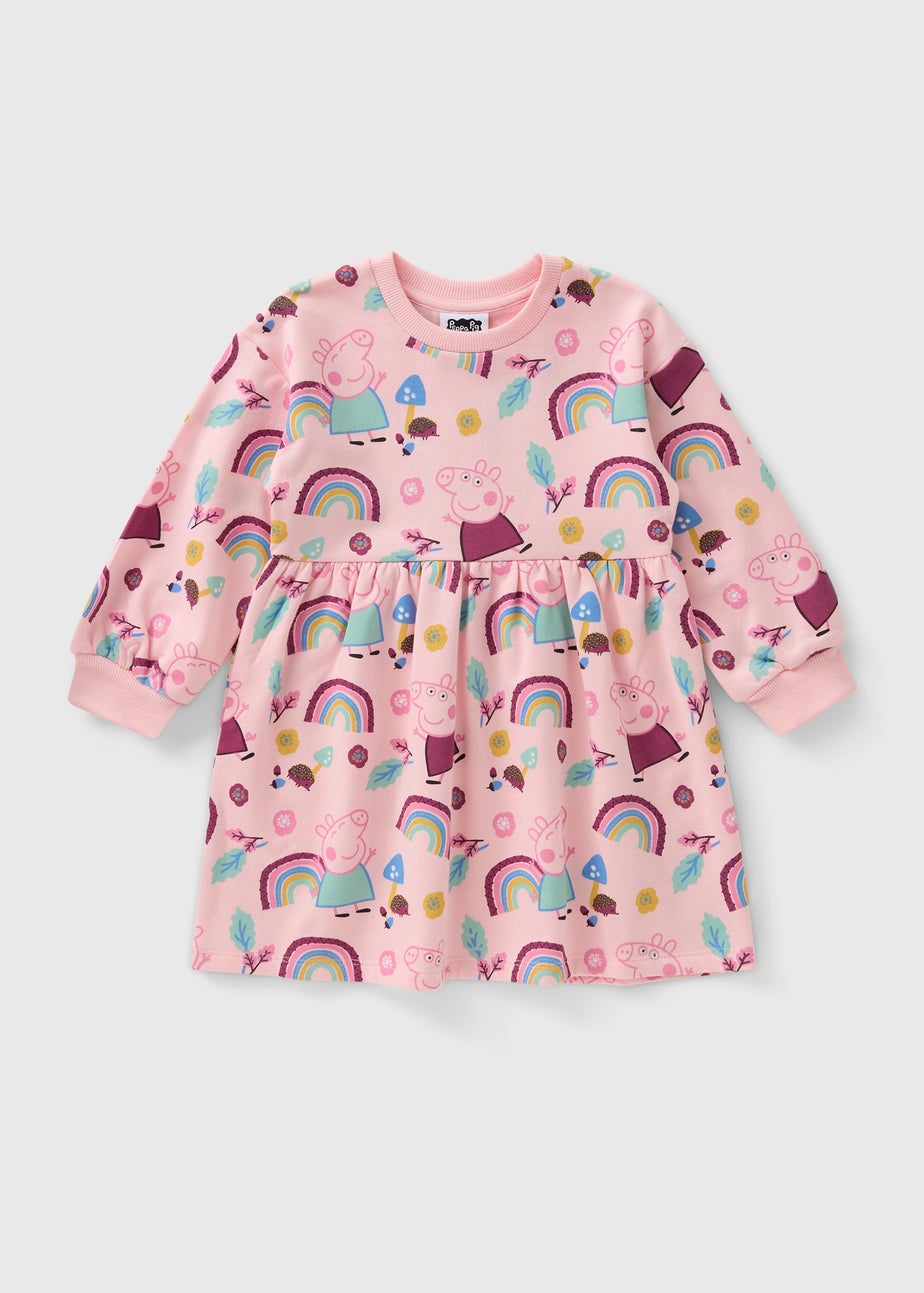 Girls Pink Peppa Pig Sweater Dress (1-7yrs)