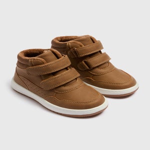 Boys Tan High Top Trainers (Younger 4-12)
