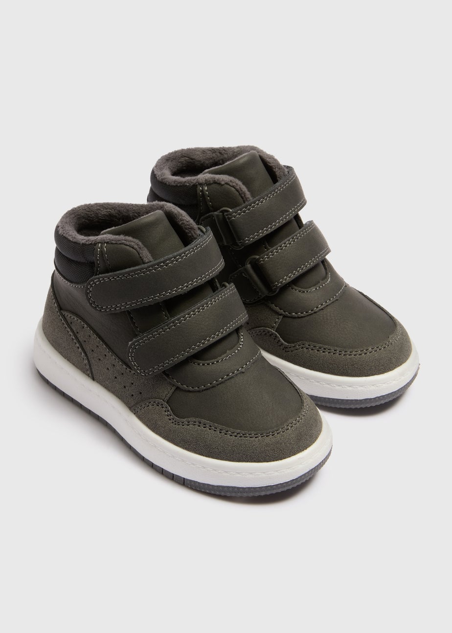 Boys Charcoal High Top Trainers (Younger 4-12)